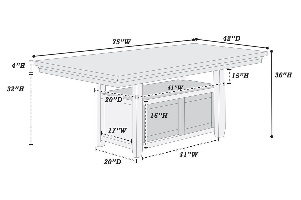7-Piece Counter Height Dining Set
