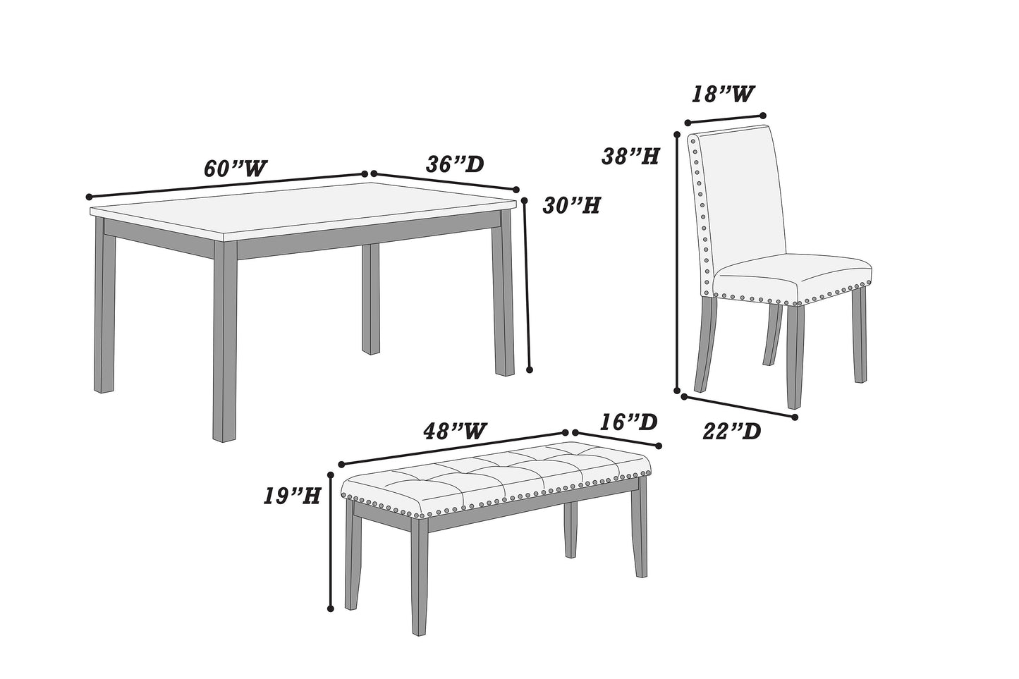 6-Piece Dining Set