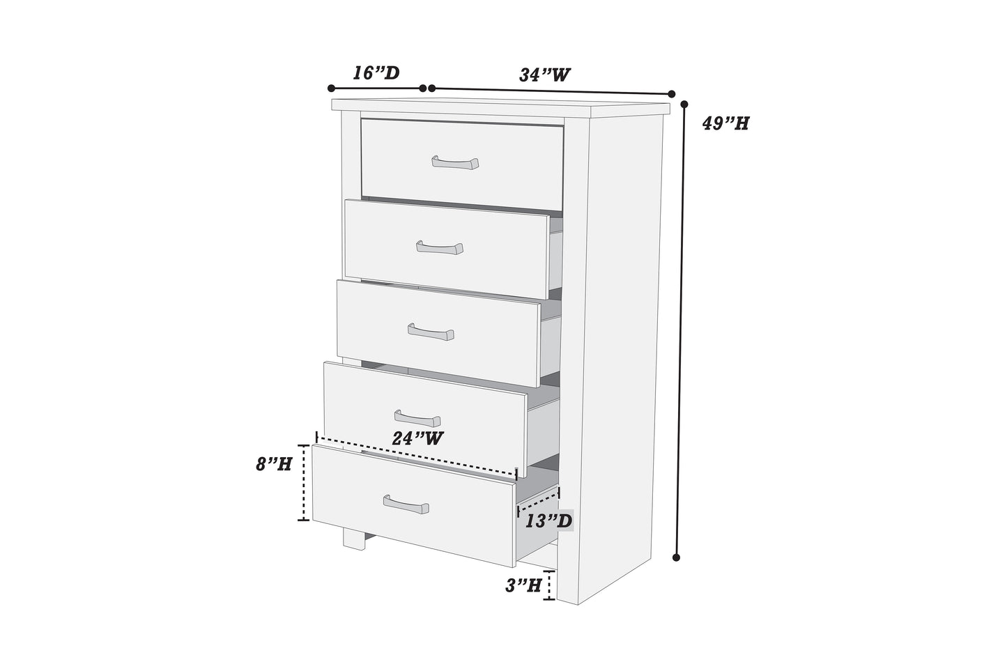 5-Drawer Chest