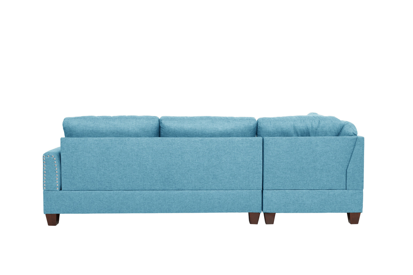 3pc Reversible Sectional Sofa Set W/ Ottoman
