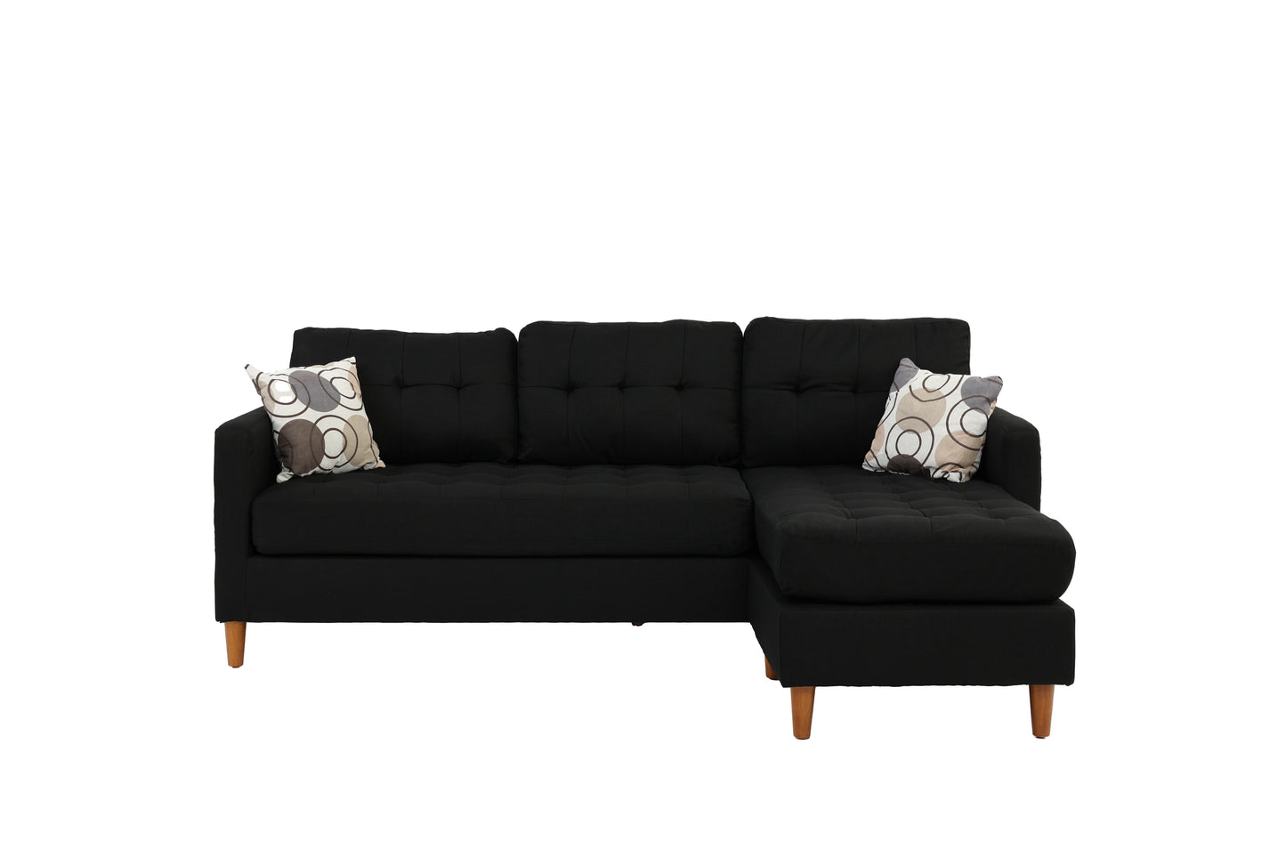 Reversible Sectional Set W/ 2 Accent Pillows