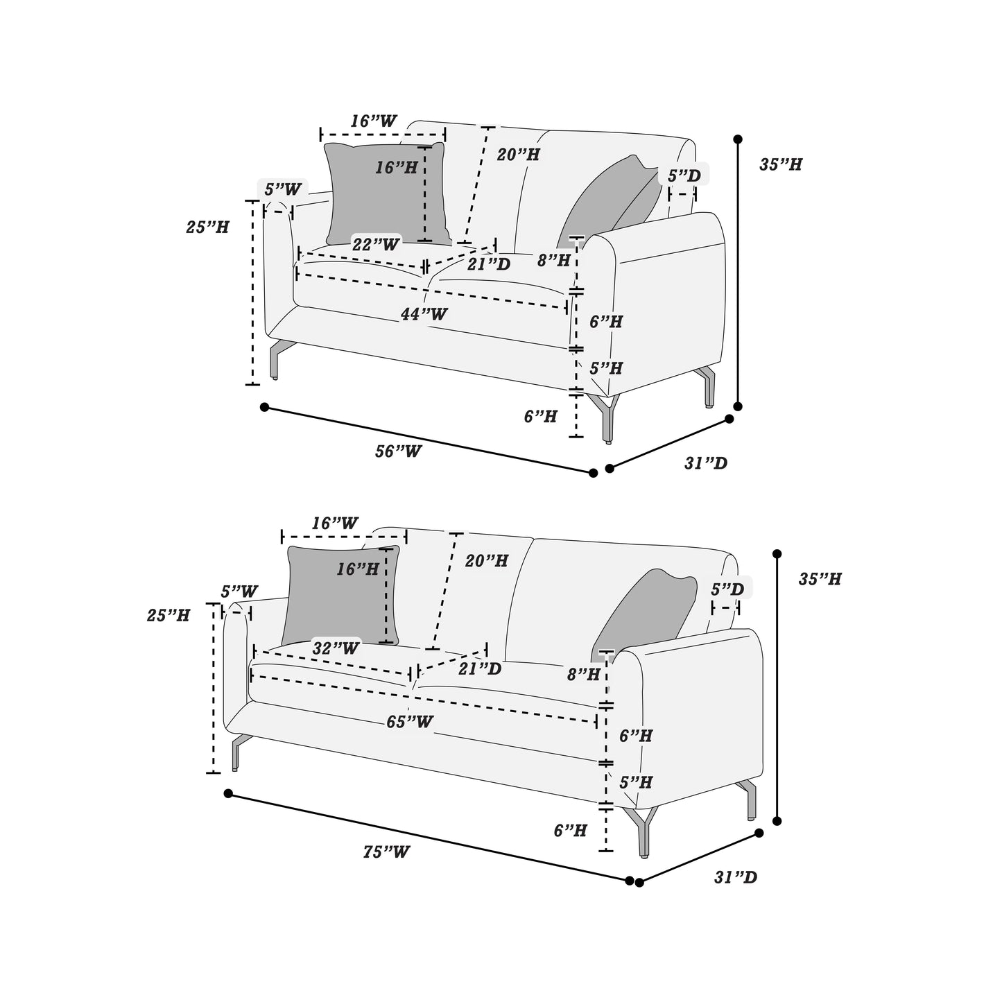 2-Piece Sofa Set