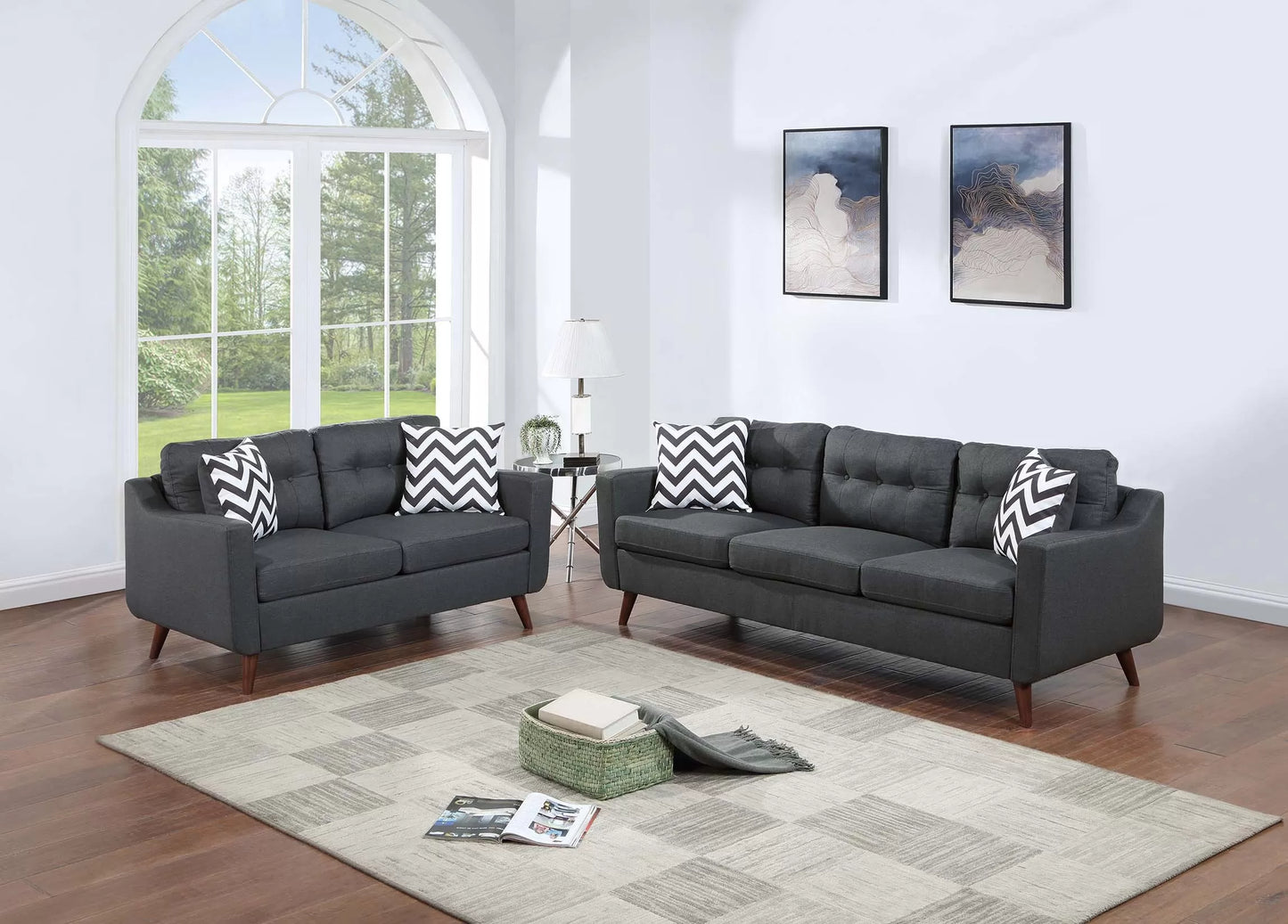 Effortless Style & Comfort – 2-Piece Sofa & Loveseat Set