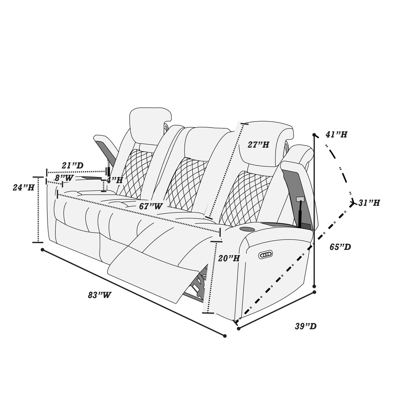 3-Piece Power Reclining Sofa Set