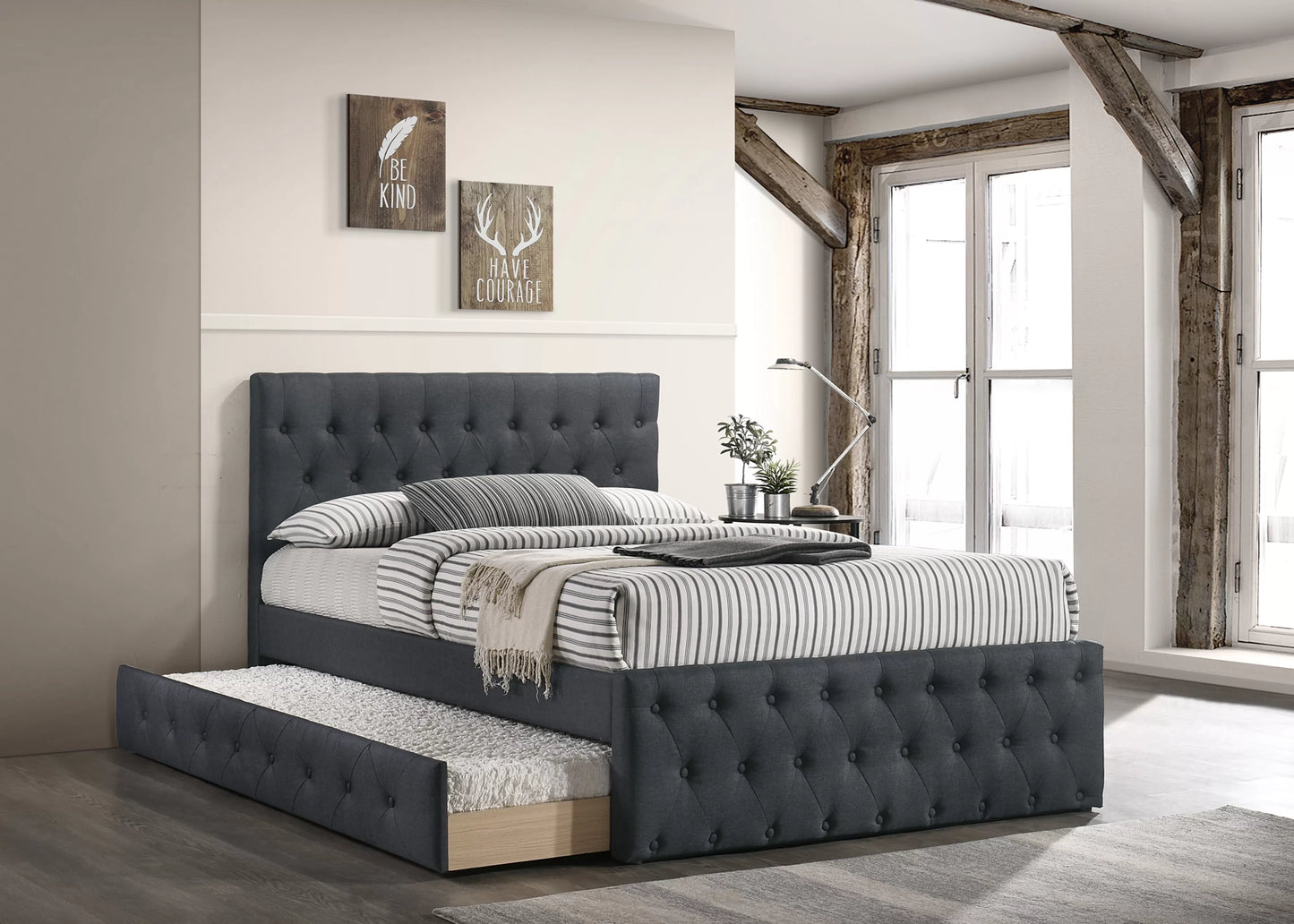 Bed Slats with Pull-Out Trundle