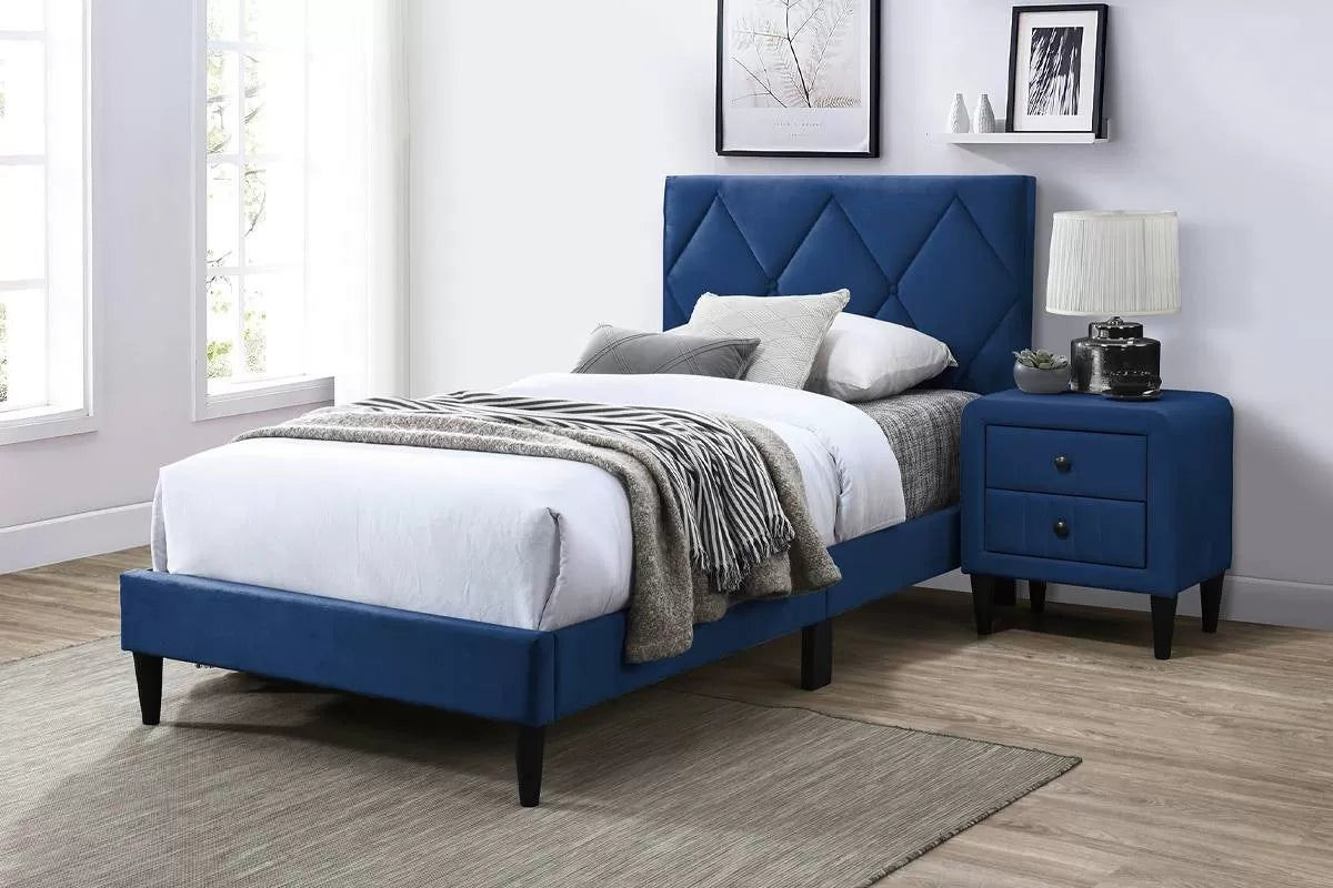 Velvet Upholstered Bed