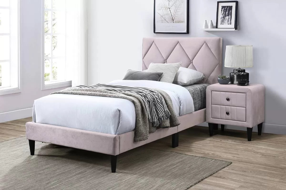Velvet Upholstered Bed