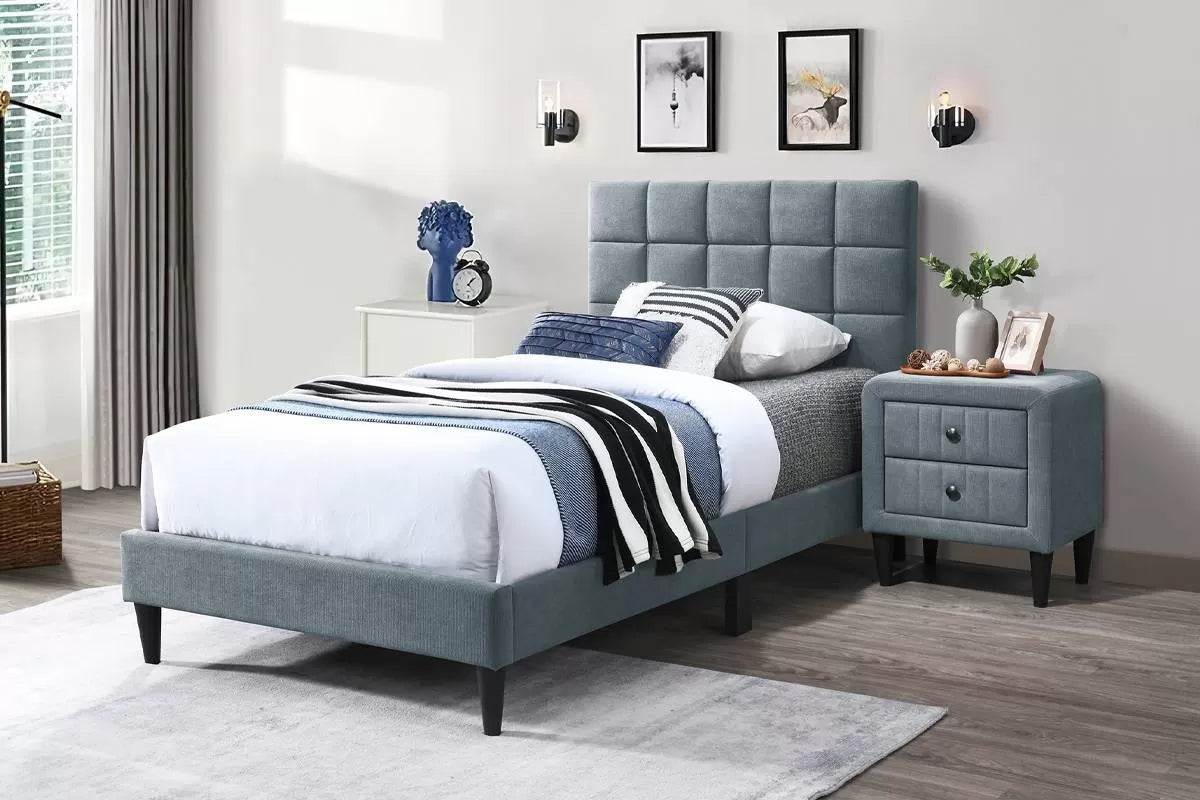 Velvet Upholstered Bed