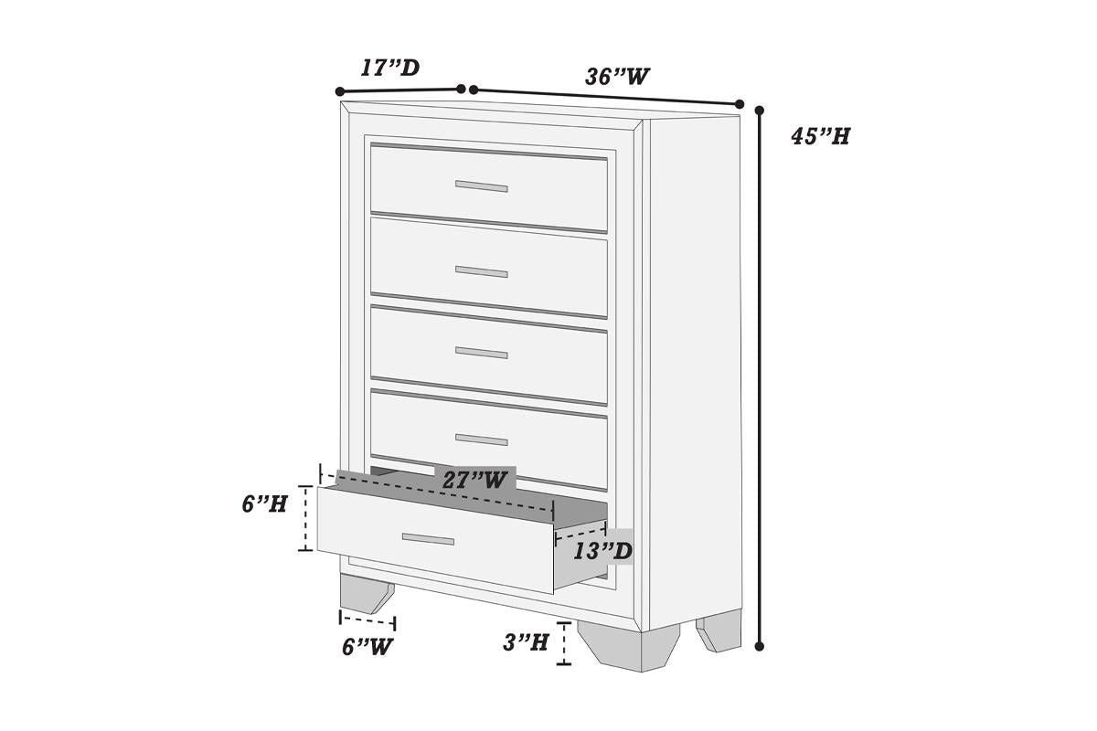5 Drawer Chest of Drawers
