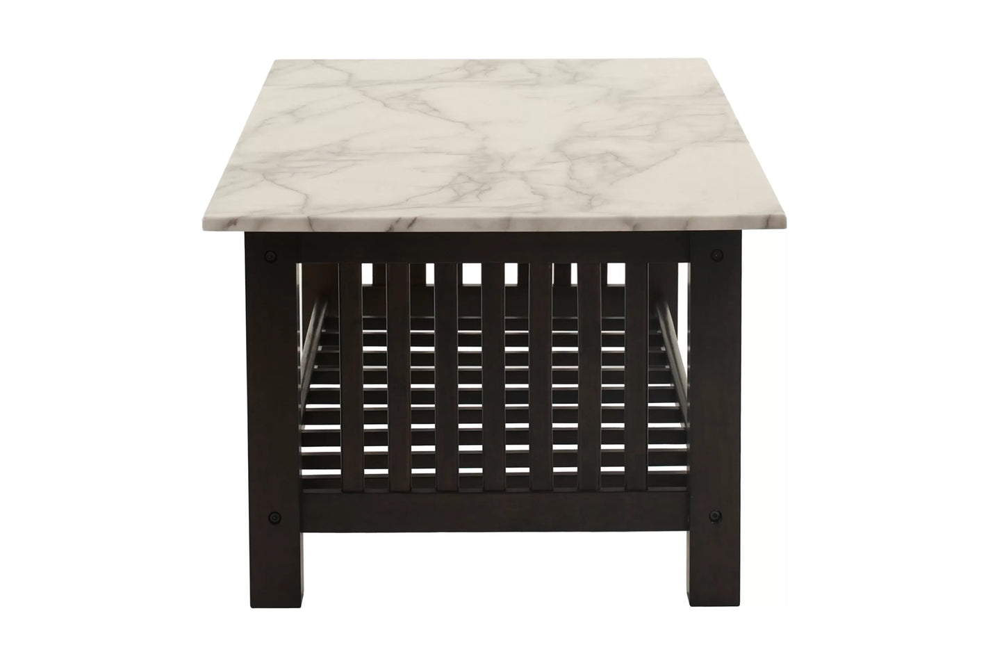 Stylish Versatility – Faux Marble 2-Tier Table