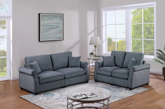 Modern Comfort – Corduroy Sofa & Loveseat Set
