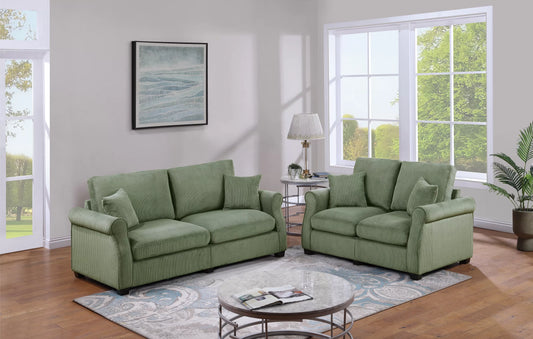 Modern Comfort – Corduroy Sofa & Loveseat Set