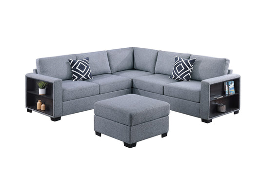 4-Piece Sectional Sofa W/ Ottoman