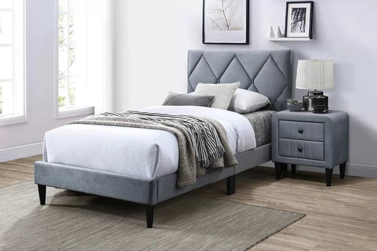 Velvet Upholstered Bed